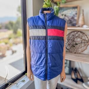 Vintage Tommy Hilfiger-Colorblock Reversible Down Puffer Vest-Men’s Size Large